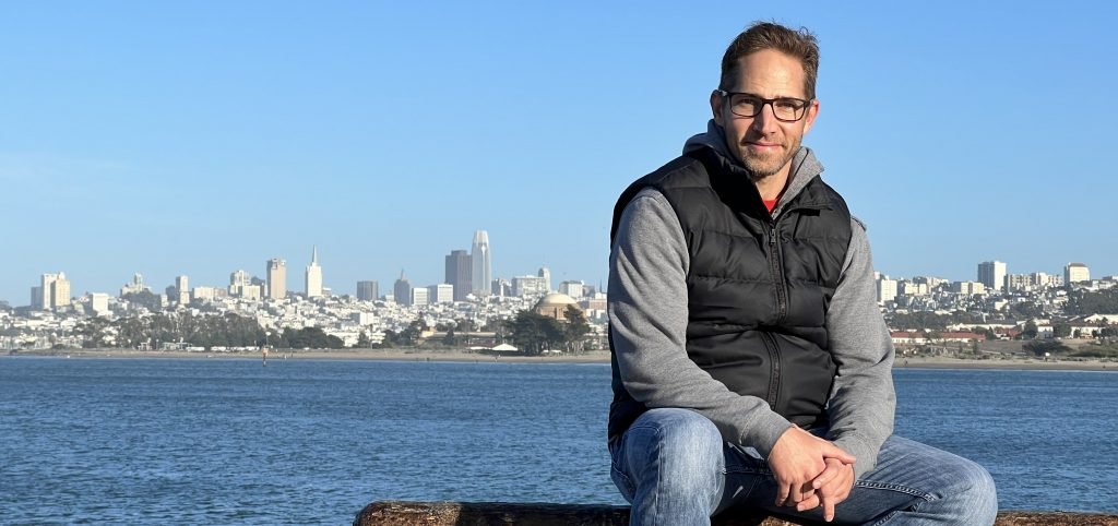John Scott overlooking the San Francisco skyline